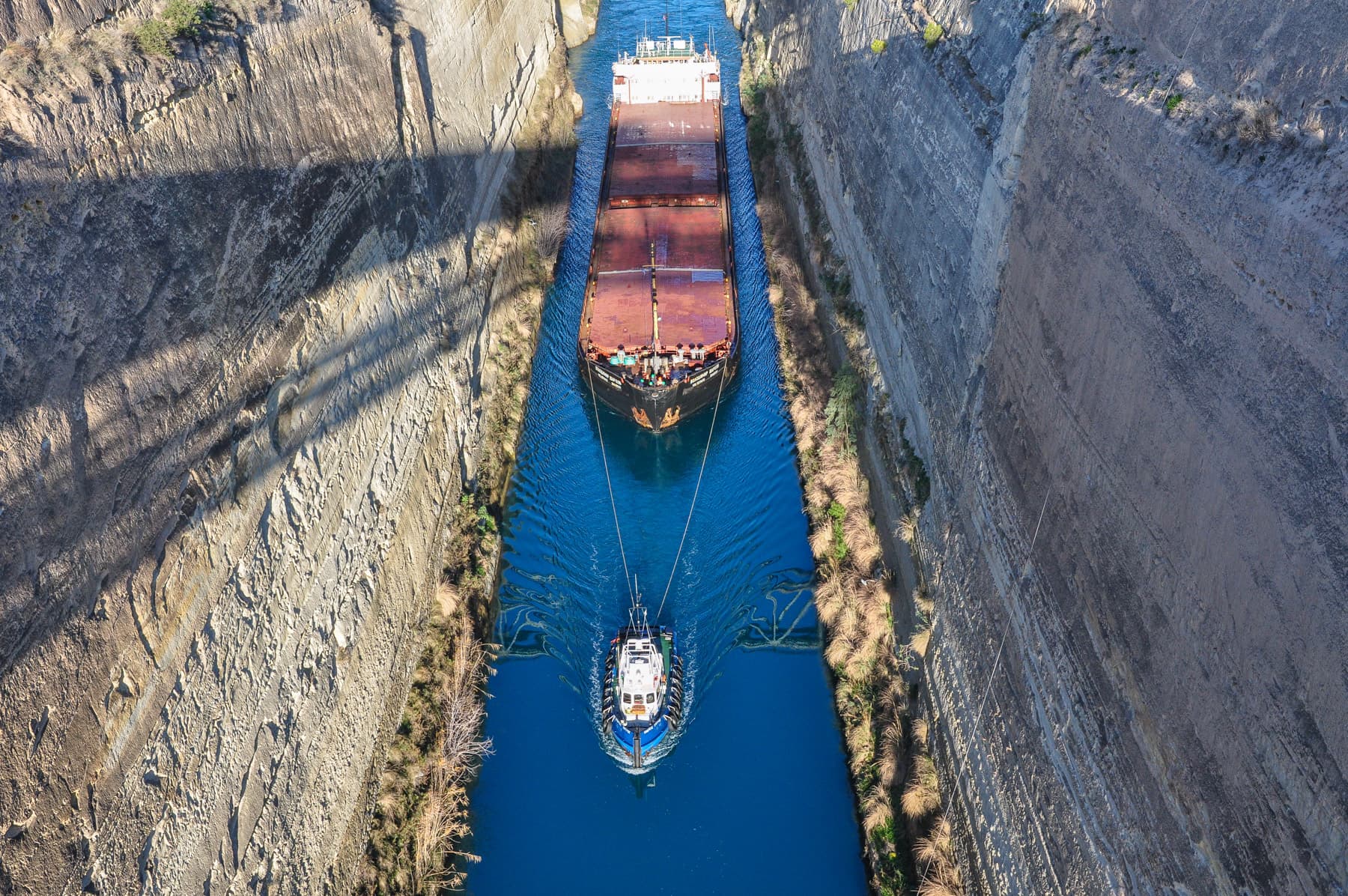 Corinth Canal & Ship 1