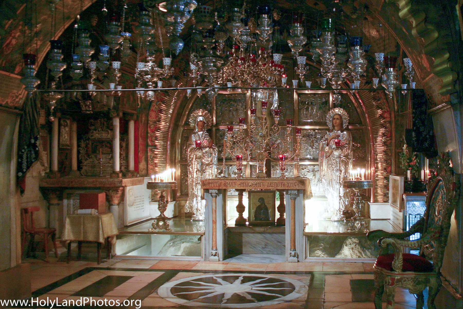 Greek Orthodox Calvary—Church of Holy Sepulcher in Jerusalem.