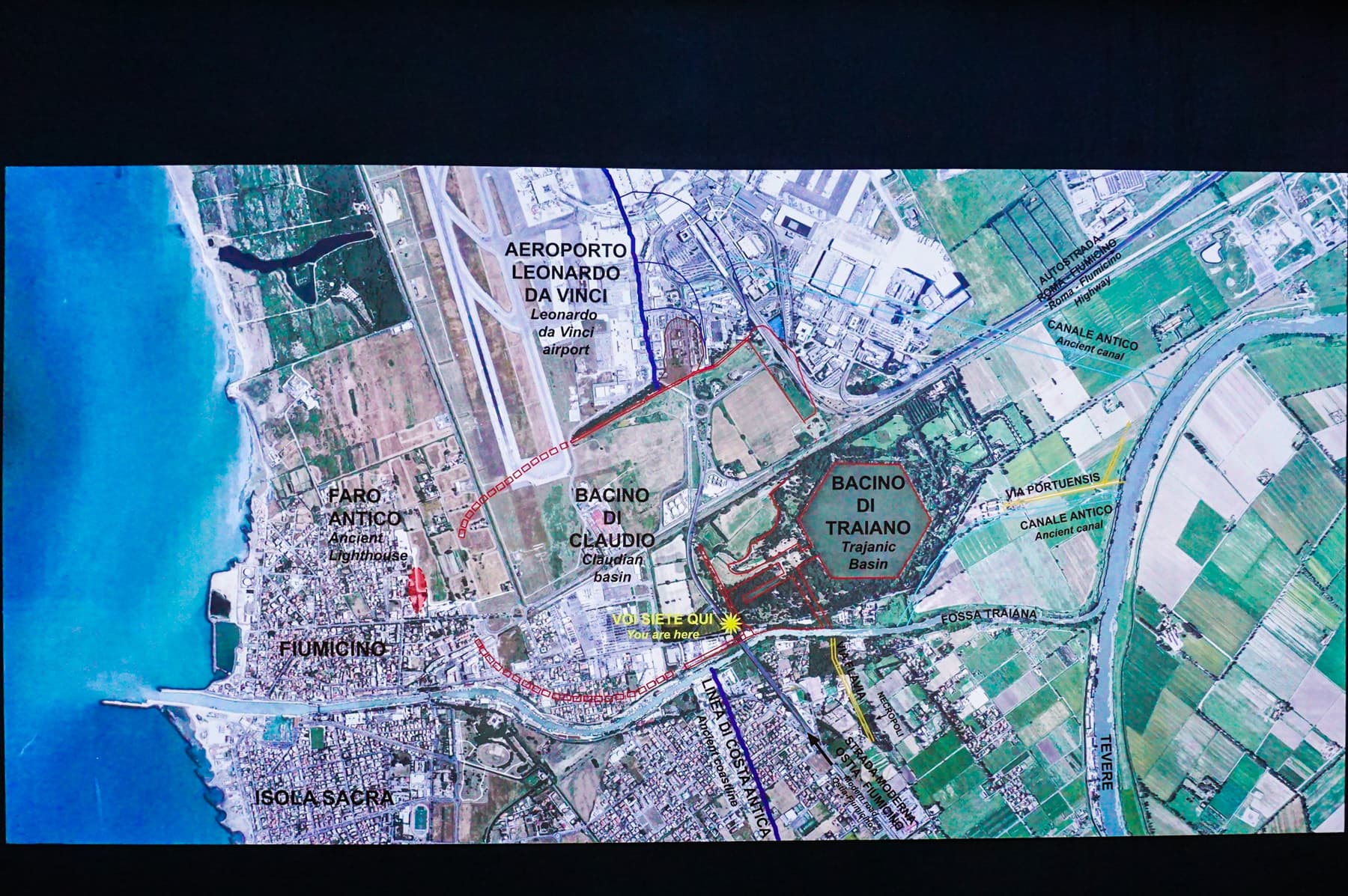 Modern Map of Portus