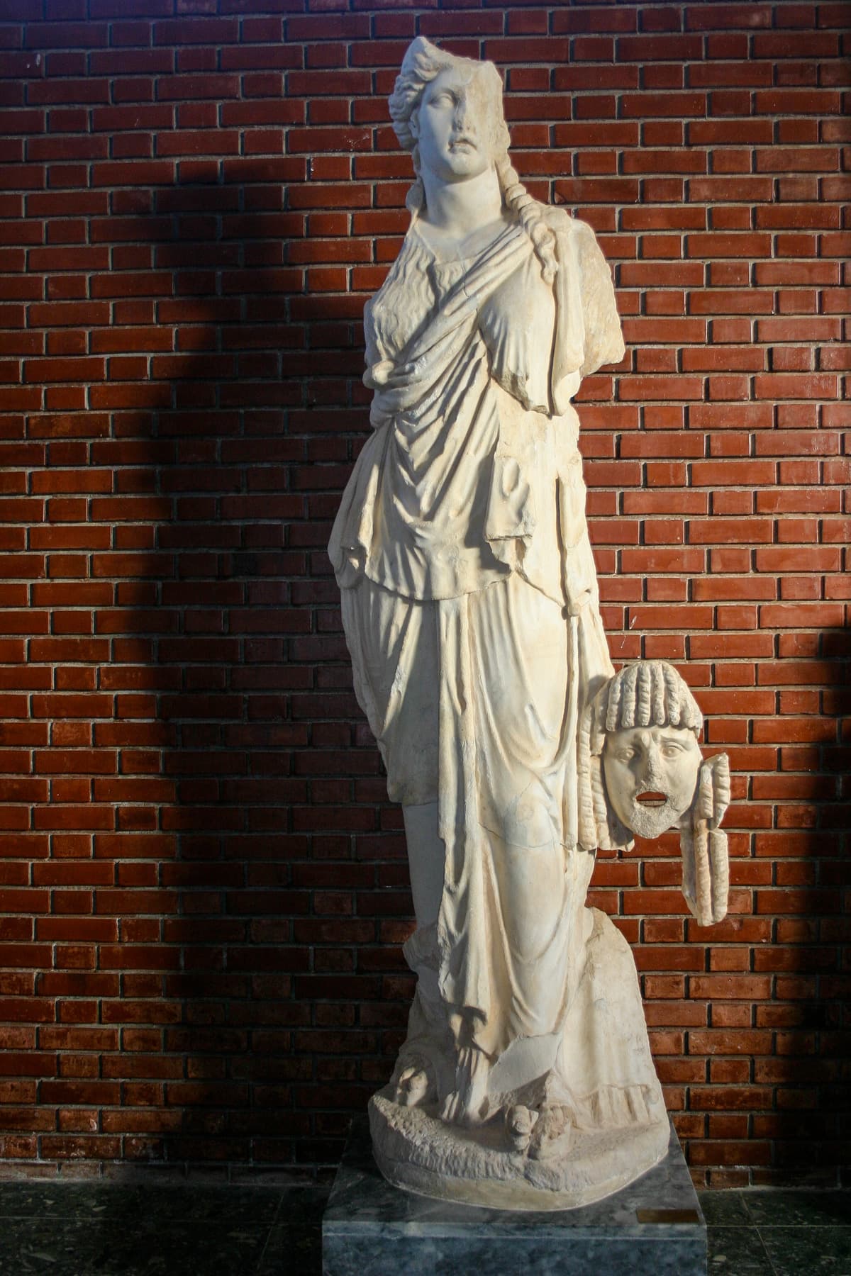 Muse with Mask Sculpture