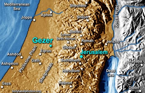 Map or image for Gezer