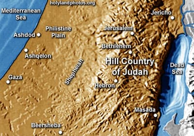 Map or image for Hill Country of Judah
