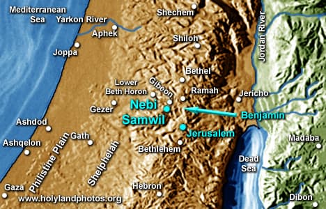 Map or image for Nebi Samwil
