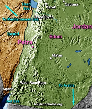 Map or image for Petra Treasury and Monastery