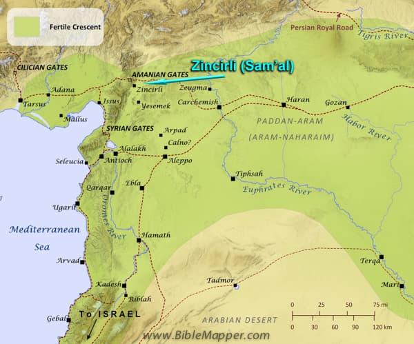 Map or image for Zincirli (Sam'al)