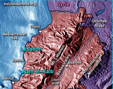 Map or image for Nahr el-Kalb (2 folders)