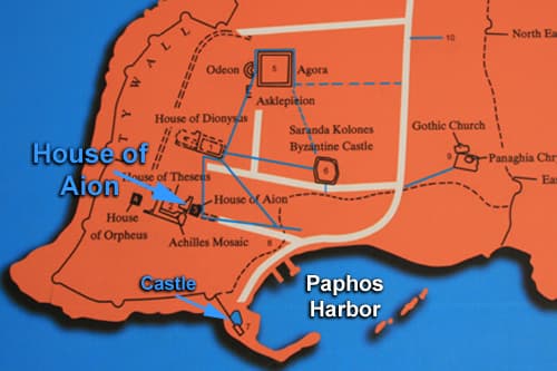 Map or image for Paphos House of Aion Mosaics
