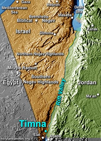 Map or image for Timna