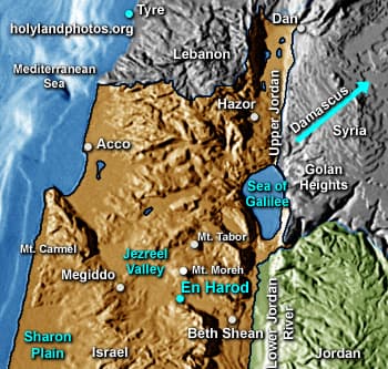 Map or image for Spring of Harod