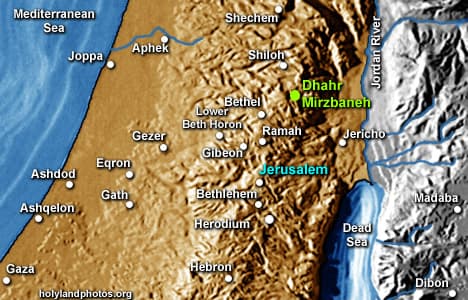 Map or image for Dhahr Mirzbaneh (Ein Samiya)