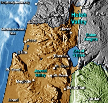 Map or image for Huleh Valley