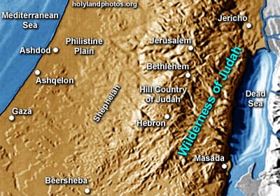 Map or image for Wilderness of Judah